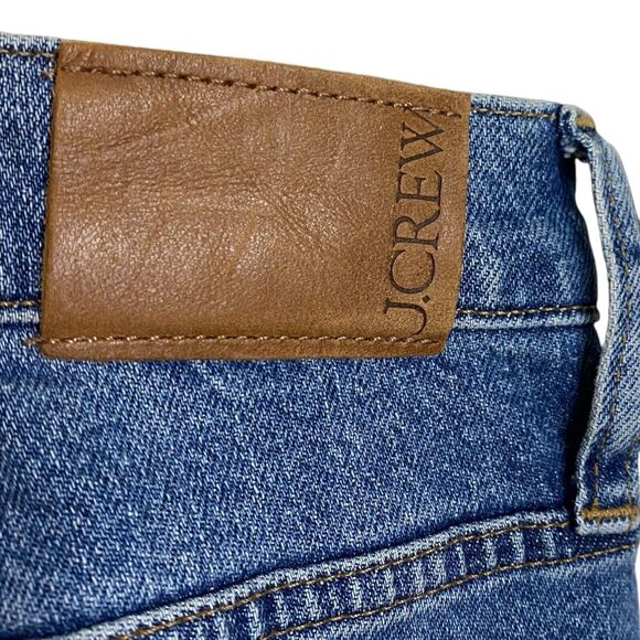 NWT J Crew Jeans Women 32 Blue 9" Demi Boot Crop Raw Hem Denim High Rise BP584 - Picture 14 of 16